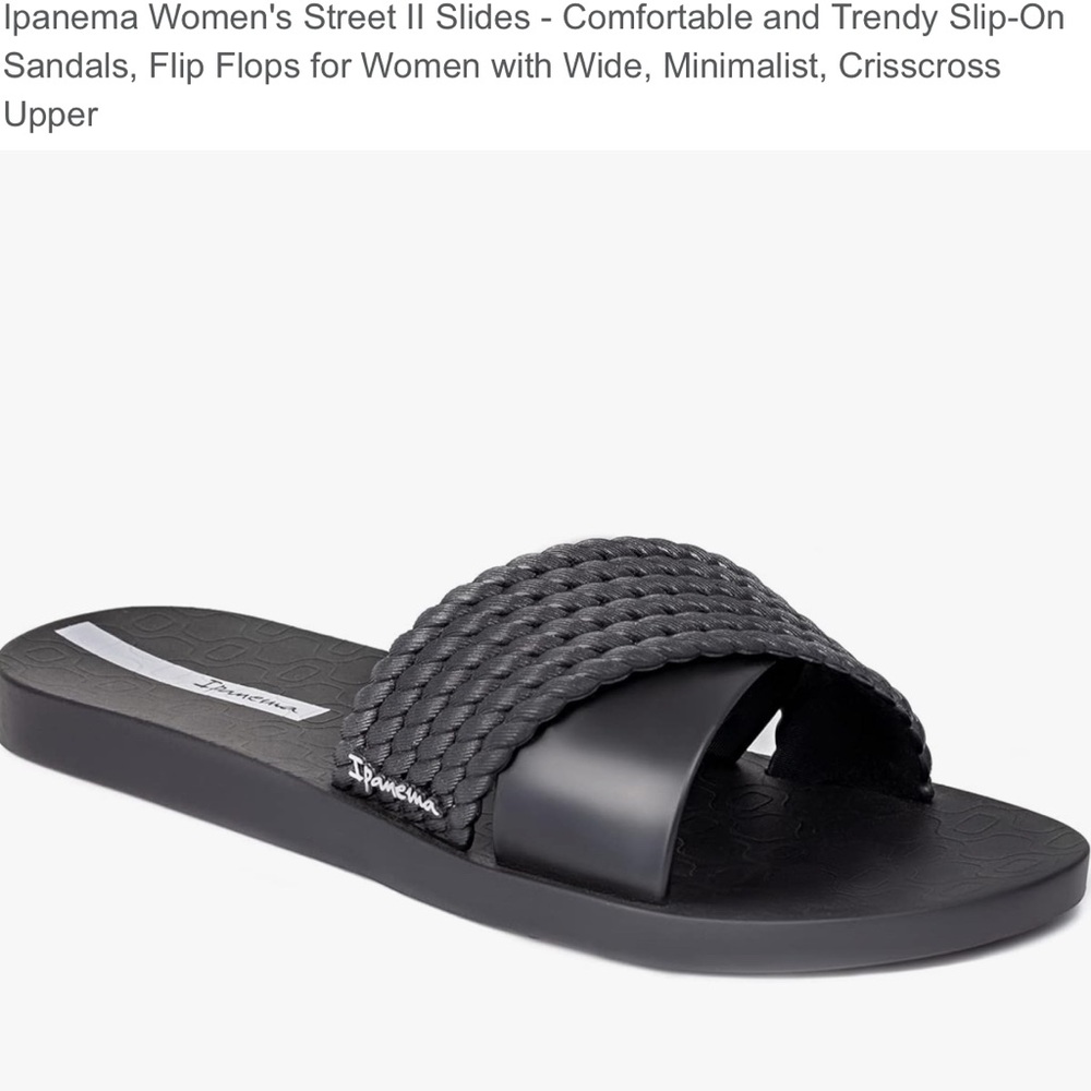 Ipanema Women's Black Street II Slides